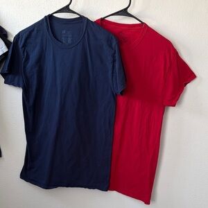 Men's Navy and Red T-Shirt Set